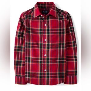 The Children’s Place Toddler Red Plaid Button-Up Shirt - 4T
